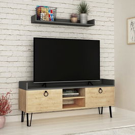 Comoda TV, Decortie, Keday, Cm, Stejar / Antracit