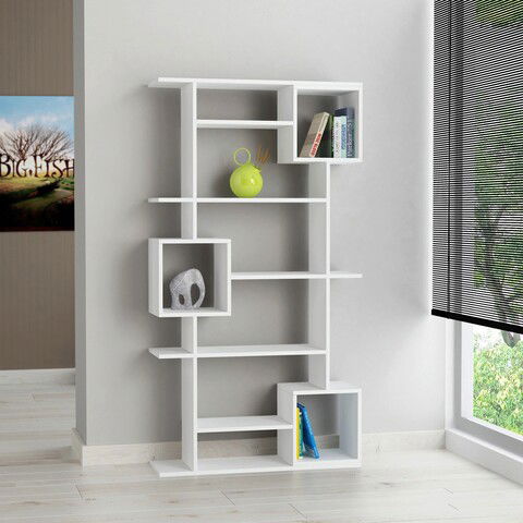 Corp biblioteca, Decortie, Soto, 92x173x28cm, Alb