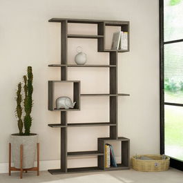 Corp biblioteca, Decortie, Soto, 92x173x25cm, Maro inchis