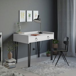 Birou, Decortie, Sponge, 100x81.5x62cm, Alb