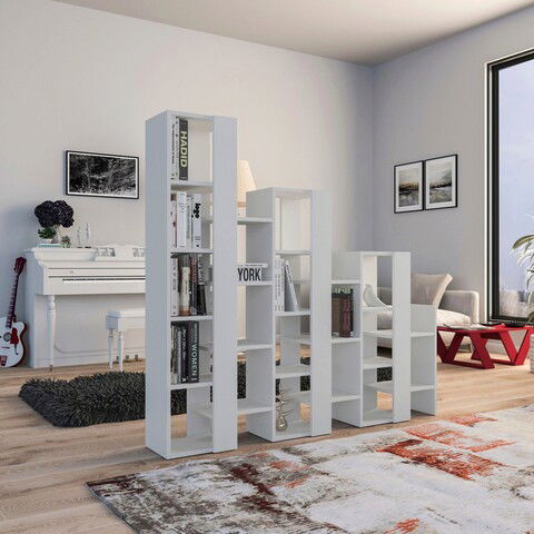 Corp biblioteca, Decortie, Lift Seperator, 163.5x151x29cm, Alb