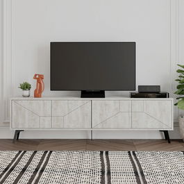 Comoda TV, Decortie, Dune, 180x50x29.6cm, Alb