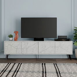 Comoda TV, Decortie, Dune, 180x50x29.6cm, Carrara