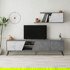 Comoda TV, Decortie, Fiona, 180x48x35.6cm, Gri / Carrara