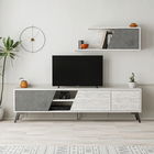 Comoda TV, Decortie, Fiona, 180x48x35.6cm, Alb / Gri