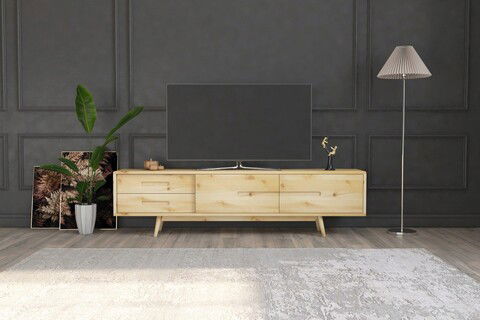 Comoda TV, Dekzy, Carlo, 180x45x30cm, Natural