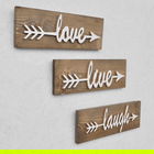 Accesoriu decorativ de perete din molid, Evila Originals, AA085, 40x14x1.2cm, Nuc