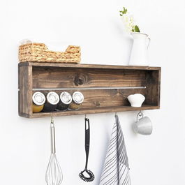 Raft de bucatarie, Evila Originals, Aa072, 70x21x10cm, Nuc