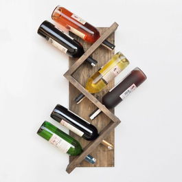 Raft din lemn pentru vin, Evila Originals, Icki005, 60x33x12cm, Nuc
