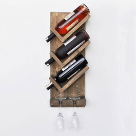Raft din lemn pentru vin, Evila Originals, Aa062, 22x60x11cm, Nuc