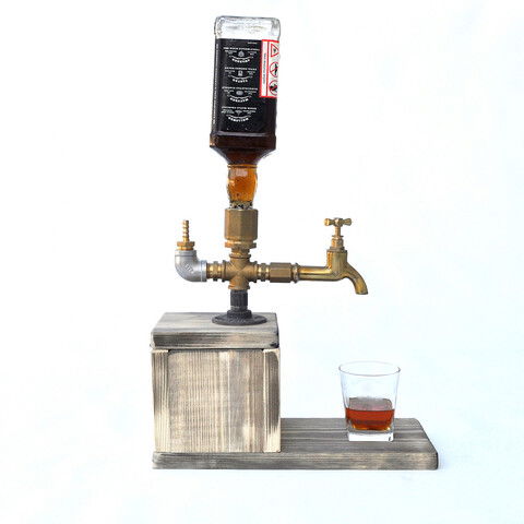 Dispenser bauturi, Evila Originals, DSP005, 32x30x14cm, Nuc / Aur