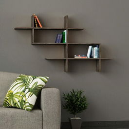 Corp biblioteca, Homitis, Halic, 150x82x22cm, Cafea neagră
