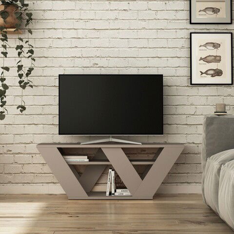 Comoda TV, Homitis, Pipralla, 110x40x30cm, Mocha ușoară