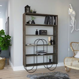 Corp biblioteca, Homitis, Norfolk Bookcase, 96x160x25.5cm, Maro inchis