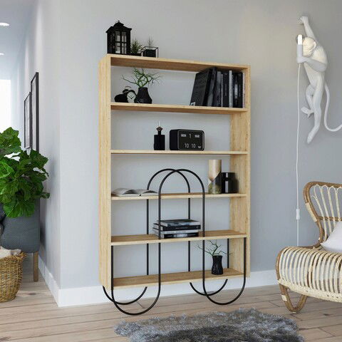 Corp biblioteca, Homitis, Norfolk Bookcase, 96x160x25.5cm, Stejar