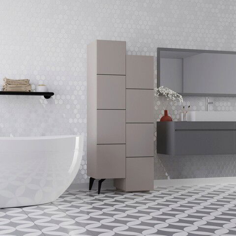 Dulap multifunctional, Homitis, Stair, 62.2x156x37.4cm, Mocha ușoară