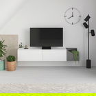 Comoda TV, Homitis, Aulos, 190x35x35.6cm, Alb / Gri