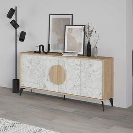 Consolă, Homitis, Gora, 180x82x35.6cm, Stejar / Carrara