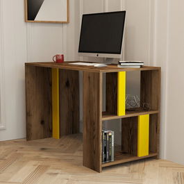 Birou, Hommy Craft, Lima, 120x75.4x60cm, Nuc / Galben
