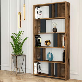 Corp biblioteca, Hommy Craft, Lima, 90x180x20cm, Nuc / Antracit