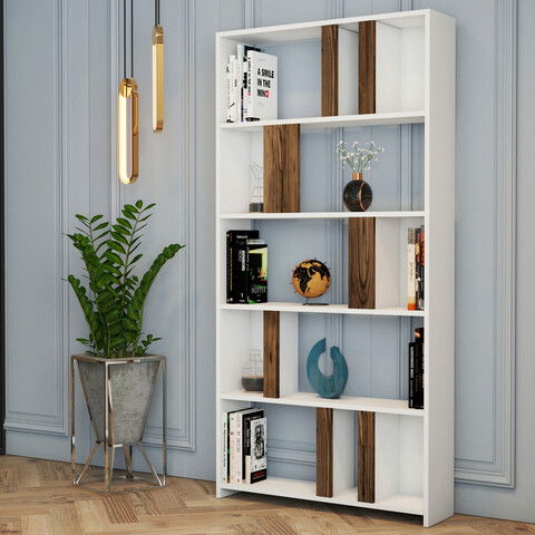 Corp biblioteca, Hommy Craft, Lima, 90x180x20cm, Alb / Nuc