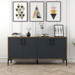 Consolă, Hommy Craft, Kiev 160, 160x78x35cm, Nuc / Antracit