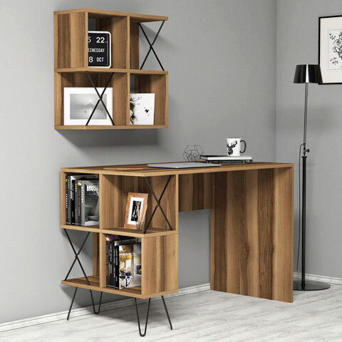Birou, Hommy Craft, Extra 2, 120x78.8x60cm, Nuc / Negru