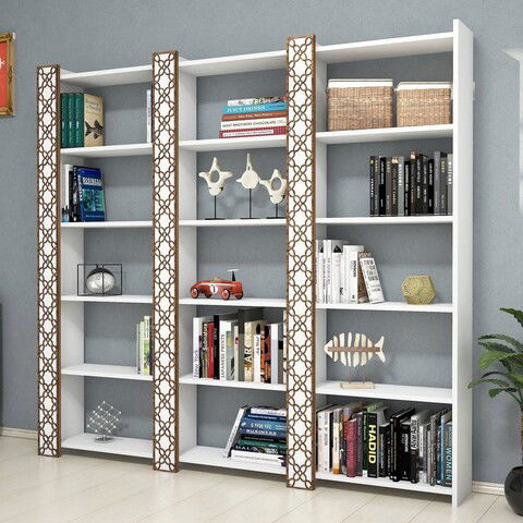 Corp biblioteca, Hommy Craft, City 3, 184.6x170x24.2cm, Alb