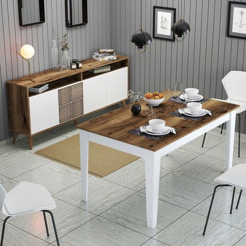 Set mobilier living, Hommy Craft, Milan 528, Nuc / Alb