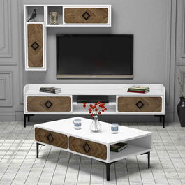 Set mobilier living, Hommy Craft, Samba, Alb / Nuc