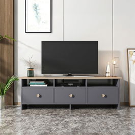 Comoda TV, Inarch, Oslo, 150x47x36cm, Antracit / Stejar