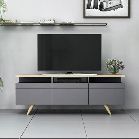 Comoda TV, Inarch, Berlin 150, Cm, Antracit / Stejar