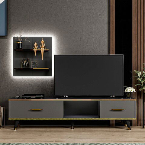 Comoda TV, Inarch, Aren, 180x43.6x35cm, Antracit