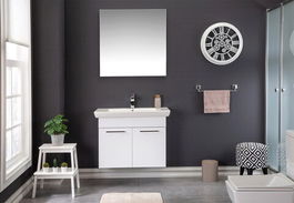 Set mobilier de baie (3 piese), Jussara, Pamukkale 85, Alb
