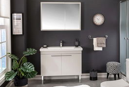Set mobilier de baie (3 piese), Jussara, Salda 100, Alb