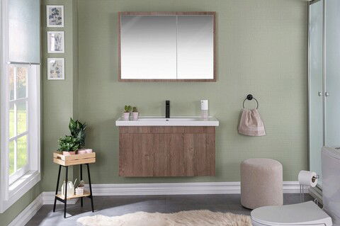 Set mobilier de baie (3 piese), Jussara, Bryce 100, Maro