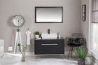 Set mobilier de baie (3 piese), Jussara, Crater 100, Negru