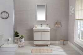 Set mobilier de baie (2 piese), Jussara, Echo 30, Stejar