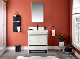 Set mobilier de baie (2 piese), Jussara, Edisto 30, Negru / Alb