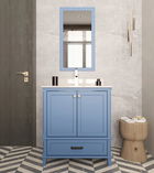 Set mobilier de baie (2 piese), Jussara, Yukon 30, Albastru