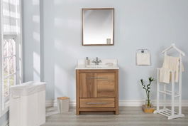 Set mobilier de baie (2 piese), Jussara, Superior 30, Nuc / Alb