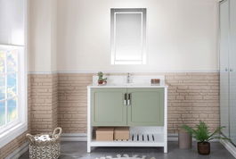 Set mobilier de baie (2 piese), Jussara, Yampa 42, Verde