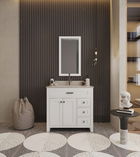 Set mobilier de baie (2 piese), Jussara, Erie 36, Alb