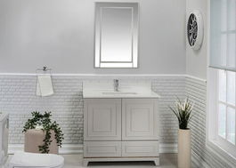 Set mobilier de baie (2 piese), Jussara, Ohio 36, Gri