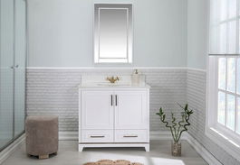 Set mobilier de baie (2 piese), Jussara, Ontario 36, Alb