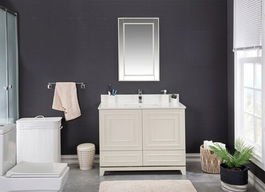 Set mobilier de baie (2 piese), Jussara, Ohio 42, Cremă
