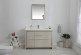 Set mobilier de baie (2 piese), Jussara, Superior 48, Bej