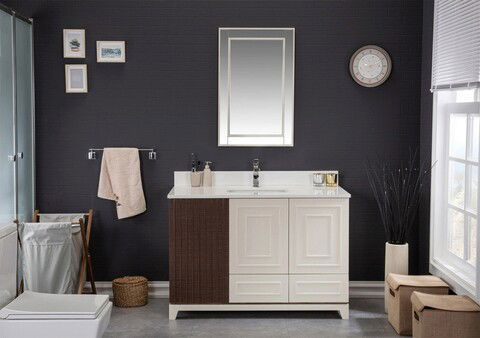 Set mobilier de baie (2 piese), Jussara, Ohio 48, Cremă