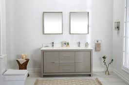 Set mobilier de baie (3 piese), Jussara, Superior 60, Gri