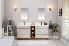 Set mobilier de baie (3 piese), Jussara, Echo 72, Cremă